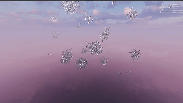 [Description of Demo GIF 7 - e.g., Large flock simulation]